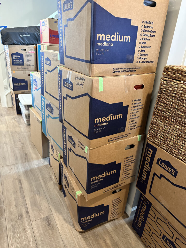 packing for a move -