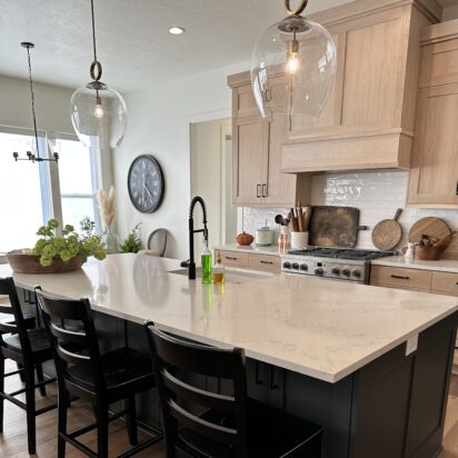 Clean, organized kitchen with clutter-free countertops and functional storage