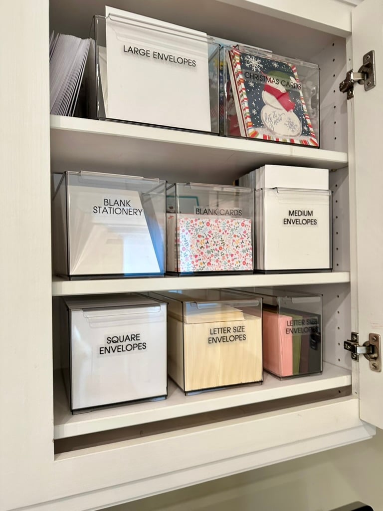 How to Maximize Storage Using Wall Shelving - Home Organization Organized home office shelves using vertical storage space